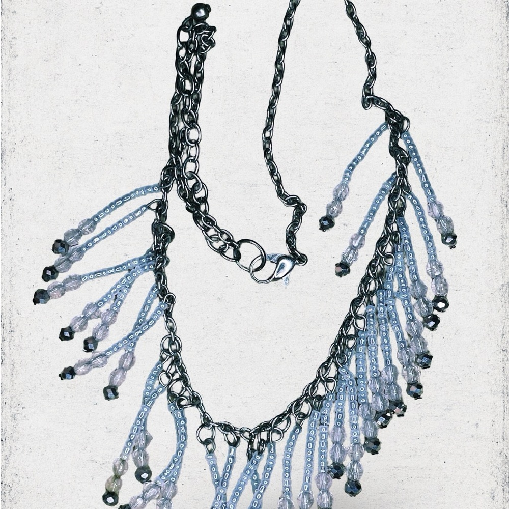 5151. Gunmetal Periwinkle Women's Necklace
